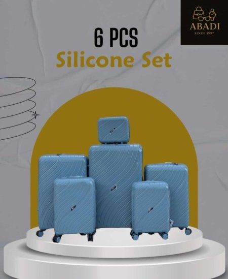 طقم أغطية شنط سفر سيليكون 6 قطع بتصميم عملي وأنيق، يحمي حقائبك من الخدوش والأوساخ ويمنحها مظهراً عصرياً موحداً. مرن وسهل التركيب، مثالي للسفر والتنظيم بأمان وأناقة.