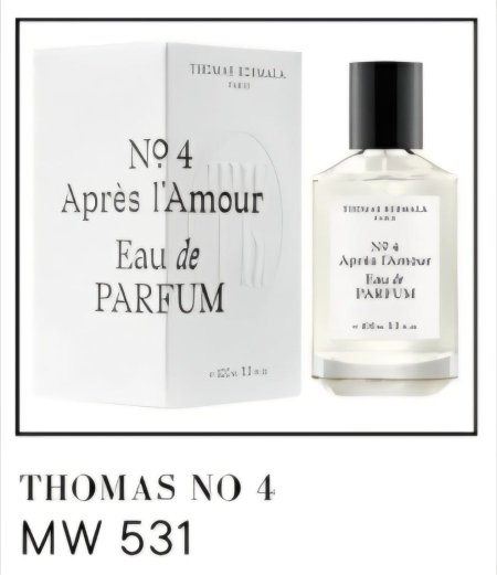 عطر اللحظات التي لا تُنسى.. No. 4 Après l’Amour! ✨ سحر خاص اكتشف العطر الذي خطف الأنظار، المزيج المذهل الذي يجمع بين انتعاش قشر الليمون وزهر البرتقال المر مع قلب غني بالتوابل العطرية وقاعدة دافئة من المسك والعنبر والأخشاب. عطر صُمم ليمنحك حضوراً غامضاً وجذاباً يترك أثراً ساحراً يدوم طويلاً.