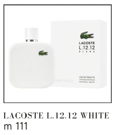 عنوان الانتعاش اليومي.. Lacoste White! 🐊✨ اكتشف العطر الذي يمنحك شعوراً لا ينتهي بالنظافة والثقة. بمزيجه الفريد بين الحمضيات والأزهار البيضاء، هو رفيقك المثالي لكل صباح.