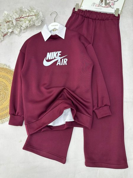 طقم NIKE رياضي بناتي أنيق ✨ مريح، دافئ، وقصّة عصرية مع لمسة ستايل مميّزة 👌 مثالي للطلعات واللبس اليومي 💕