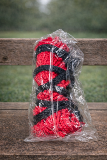 حبل ربط للخيول قوي ومتين 🔴⚫ مصنوع من حبال عالية الجودة يتحمّل الشد والاستخدام اليومي، آمن ومريح للحصان. مثالي للربط داخل الإسطبل أو أثناء التنقل والتدريب