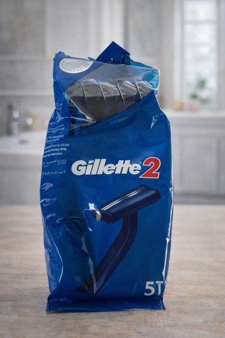 شفرات حلاقة جيليت 2 (Gillette 2) عبوة 5 شفرات للاستعمال مرة واحدة