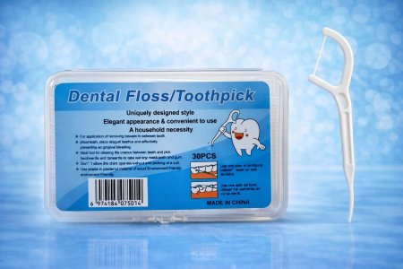خيط أسنان مع عود (Dental Floss / Toothpick) عبوة 30 قطعة