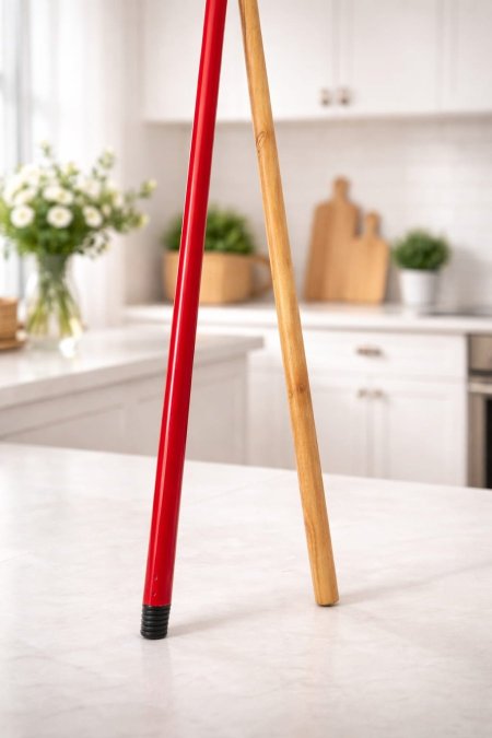 عصا مكنسة / عصا ممسحة (تتوفر خشب أو معدن – تُستخدم مع المكنسة أو الممسحة