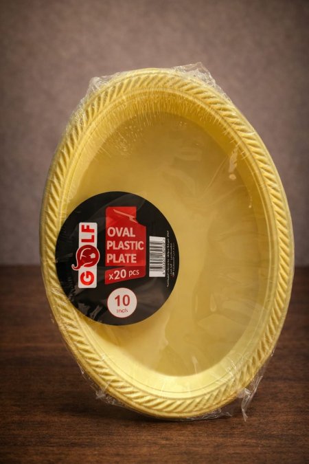 صحن بلاستيك بيضاوي