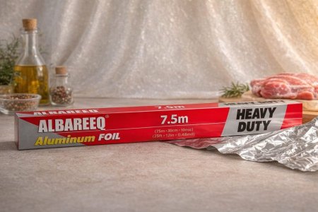 ورق ألمنيوم البريق (ALBAREEQ) – ثقيل التحمل (Heavy Duty) بطول 7.5 متر