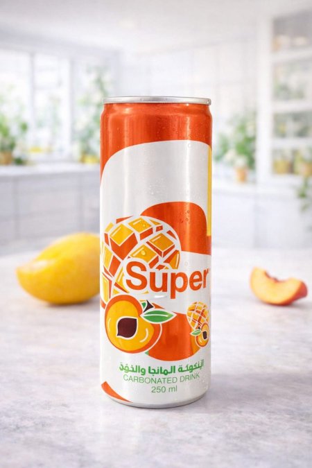 Super مشروب بطعم المانجا والخوخ
