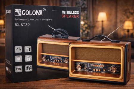 راديو وسبيكر بتصميم كلاسيكي أنيق يجمع بين الأصالة والتقنية الحديثة. صوت واضح، بلوتوث، USB وTF، مع راديو FM/AM للاستخدام اليومي أو الرحلات. اختيار مثالي للذوق الراقي ومحبي الشكل التراثي