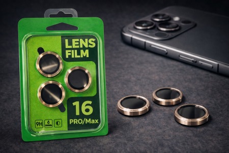 حماية عدسات الكاميرا للآيفون 16 Pro / Pro Max – حماية قوية ولمسة فخمة