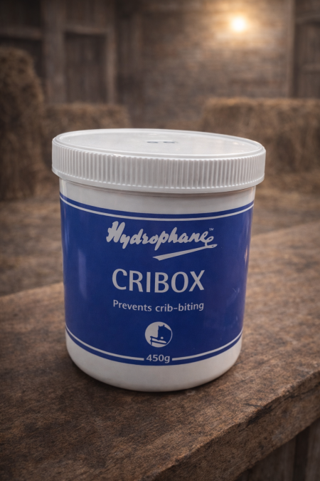 Hydrophane CRIBOX – كريم لمنع القضم للخيول 🐎 حل فعّال يساعد على منع عادة قضم الخشب والعضّ داخل الإسطبل، بتركيبة قوية وآمنة تقلّل السلوكيات المزعجة وتحافظ على صحة الحصان والمكان. مناسب للاستخدام اليومي وسهل التطبيق.