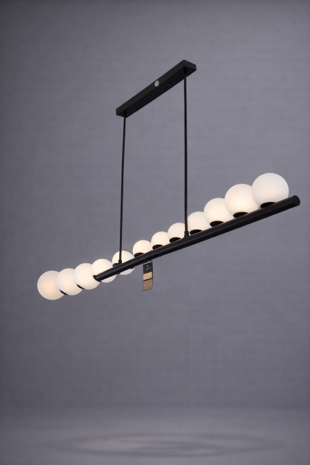 ثريا ليد 66599/14 BKM العرض 1.5M / ثريا LED بمقاس 1.5 متر، تصميم حديث