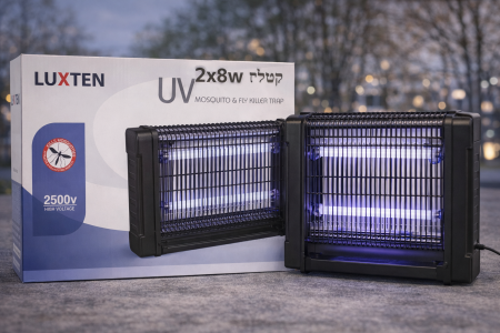 قاتل حشرات UV LUXTEN – 2×8W جهاز فعّال للقضاء على البعوض والذباب باستخدام ضوء UV الجاذب مع شبكة صعق قوية 🔥 قدرة: 2×8 واط جهد صعق: 2500V آمن بدون مواد كيميائية مناسب للبيوت، المحلات، والمطاعم تصميم عملي وسهل التعليق أو التثبيت ✨ حل مثالي لبيئة نظيفة وخالية من الحشرات!