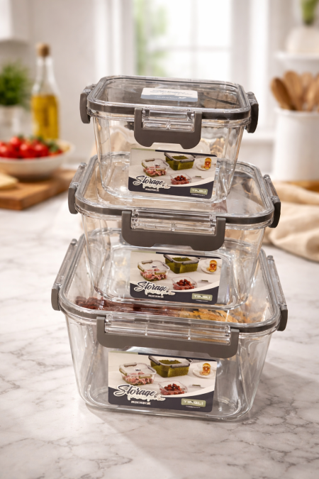 طقم علب بلاستيك 3 قطع