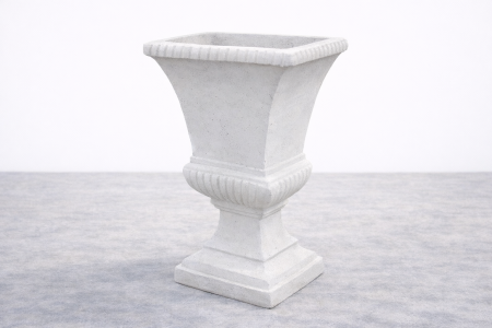 وعاء زراعة حجر بحيز حجري واسع، مناسب للنباتات متوسطة الحجم