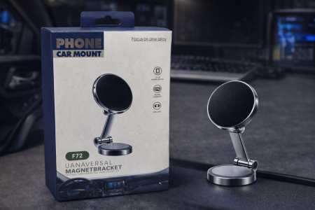 حامل موبايل مغناطيسي للسيارة – تصميم معدني فاخر وثبات عالي