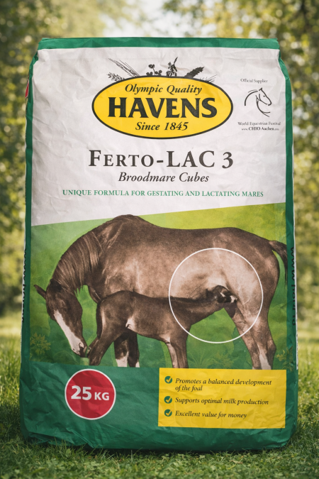 علف Havens Ferto-Lac 3 مخصّص للأفراس الحوامل والمرضعات 🤍 تركيبة متقدمة تدعم صحة الفرس، تعزز إنتاج الحليب، وتساعد على نمو متوازن وقوي للمهر منذ أيامه الأولى. اختيار مثالي لبداية صحية وأداء أفضل للأم والمولود 🍼🐴