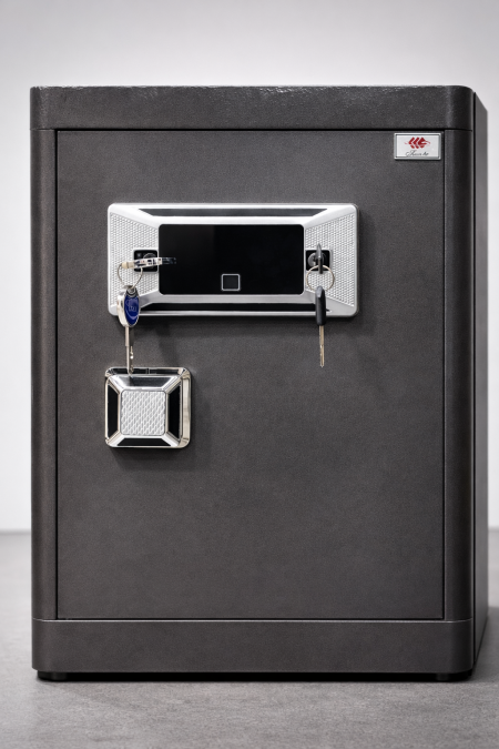 خزنة 80 إنش بقفل إلكتروني وبصمة – أمان فائق، سعة تخزين ضخمة، وتصميم احترافي مثالي للاستخدام المنزلي والتجاري