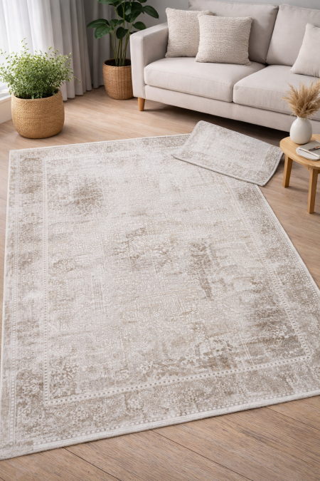 سجاد بلجيكي بتصميم راقٍ وألوان هادئة بلمسة فنتج عصرية، يضفي فخامة ودفء على المكان. جودة عالية، عملي وسهل التنظيف، خيار مثالي لكل ديكور. ✨