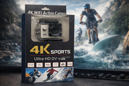 كاميرا أكشن 4K مع Wi-Fi – تصوير احترافي للمغامرات