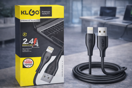 كابل شحن KLGO USB إلى Lightning – شحن سريع 2.4A كابل KLGO Premium Quality مصمم ليمنحك شحن سريع وأداء ثابت مع جودة عالية للاستخدام اليومي.