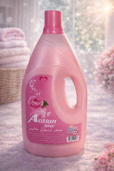 منعّم أقمشة Action Blue – الوردي يمنح ملابسك نعومة حريرية ورائحة وردية فاخرة تدوم طويلًا. تركيبة فعّالة تقلل الخشونة وتحافظ على انتعاش الأقمشة بعد كل غسلة، لتبقى ملابسك ناعمة، معطّرة، ومريحة طوال اليوم. مناسب للاستخدام اليومي ويعطي إحساسًا بالنظافة والانتعاش