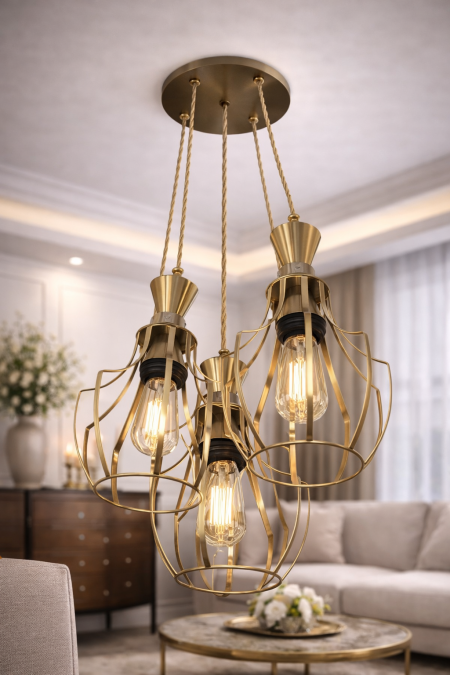 ثريا LO-3025/3 / ثريا مكونة من 3 لمبات بتصميم كلاسيكي