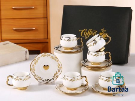 طقم فناجين قهوة 5 قطع ستايل جميل للجلسات الهادئة