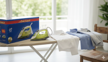 مكواة بخار Gold Line ✨👔 كيّ سريع ونتيجة ناعمة بدون تعب، بخار قوي، تسخين سريع، وتصميم عملي للاستخدام اليومي. خلي ملابسك دايمًا مرتبة وأنيقة 👌🔥