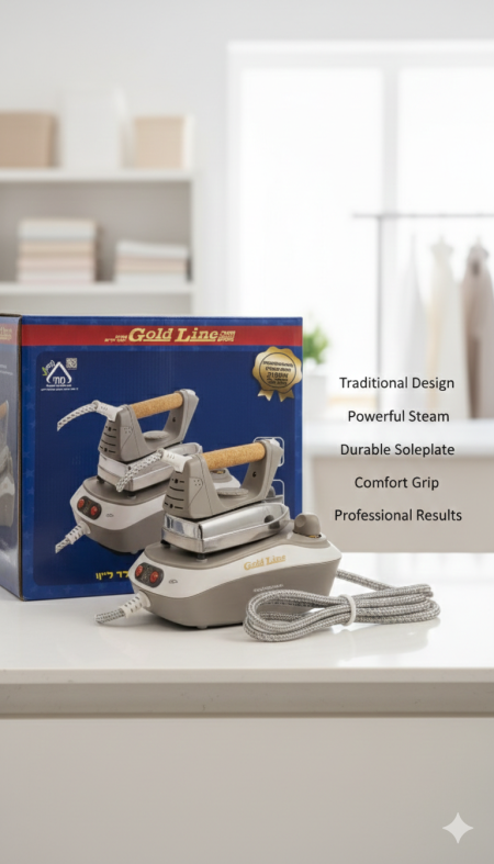 مكواة بخار Gold Line – قوة وأداء احترافي بلمسة تقليدية أنيقة ✨ ✔️ بخار قوي لإزالة أصعب التجاعيد ✔️ قاعدة متينة تدوم طويلاً ✔️ قبضة مريحة لسهولة الاستخدام ✔️ نتائج احترافية بكل كسة خيار مثالي للبيت أو المشغل 💨👔 جاهز يسهّل عليك الكي ويوفر وقتك