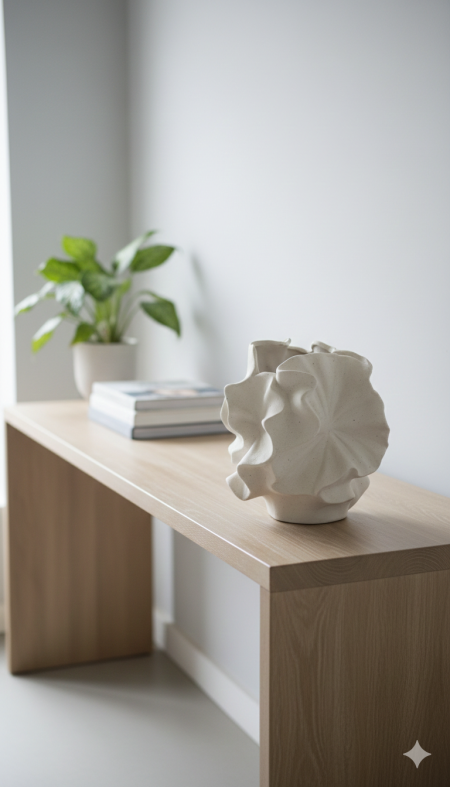 ديكور سيراميك بتصميم فني عصري 🤍 قطعة أنيقة تضيف لمسة هدوء وفخامة لأي زاوية في البيت ✨