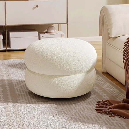 بوف دائري بتصميم عصري ناعم مريح وأنيق بملمس فاخر، مثالي لغرفة المعيشة أو زاوية الاسترخاء ويضيف لمسة دفء وبساطة للمكان.