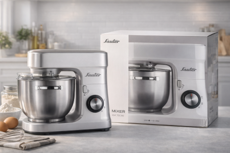 عجّانة 8 لتر Sauter 🥣✨  قوة عالية للعجن والخلط بكل سهولة، وعاء ستانلس متين وتصميم أنيق للمطبخ العصري. مثالية للخبز، الكيك، وكل وصفاتك اليومية 👌🍞