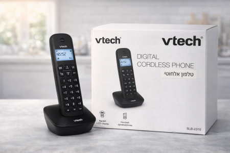 هاتف لاسلكي VTech ☎️✨ صوت واضح، شاشة مضيئة، واستخدام سهل، مثالي للبيت والمكتب مع تصميم أنيق وبسيط. اتصال مريح وموثوق بكل وقت 👌