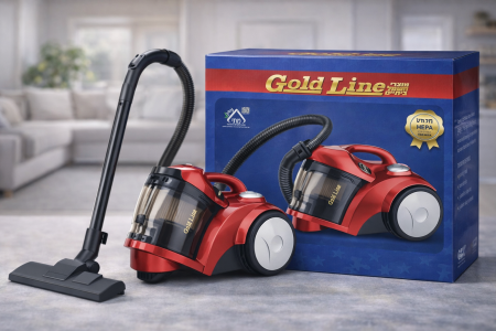 مكنسة Gold Line بدون كيس 🧹✨ قوة شفط عالية مع فلتر HEPA لتنقية أفضل، تنظيف فعّال وسهولة تفريغ بدون غبار. اختيار عملي لبيت أنظف وصحة أفضل 💪👌