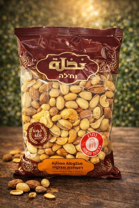 خلطة مكسرات فاخرة محمصة ومملحة، طعم غني ومقرمش لكل الجلسات.