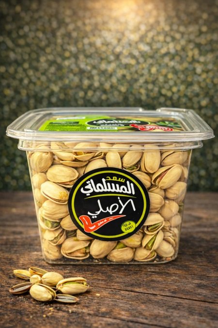 فستق حلبي محمص فاخر بطعم غني وقرمشة مثالية لكل الأوقات.