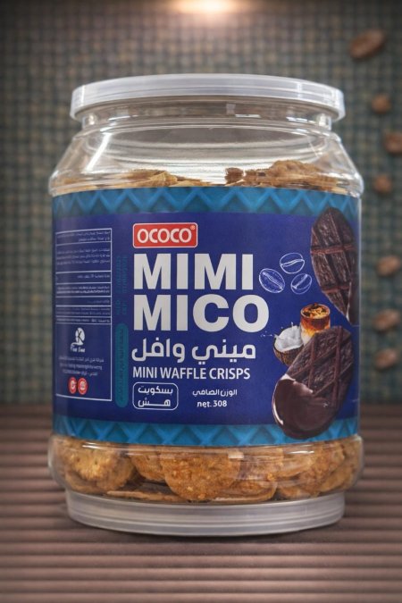 ميني وافل مقرمش بنكهة جوز الهند والكاكاو من OCOCO (MIMI MICO) - 308 غرام