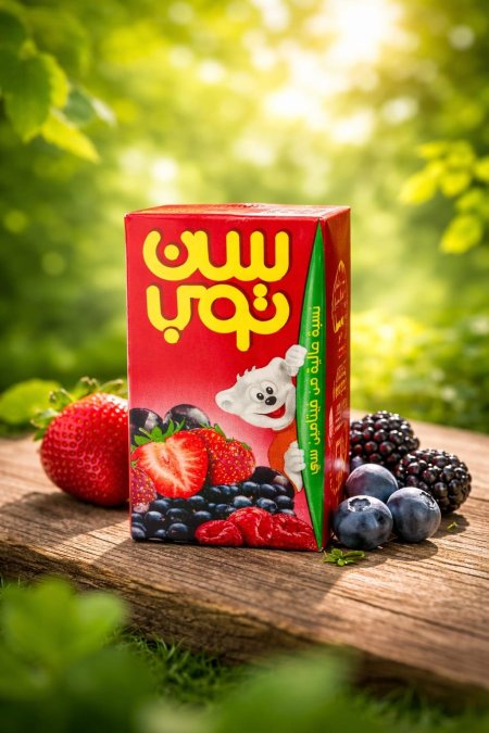 سن توب بطعم التوت والفراولة
