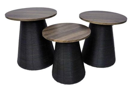 طقم سكملات قش ثلاثي