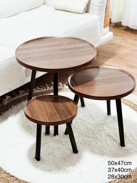 طقم سكملات خشب 3 قطع