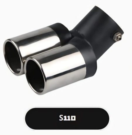 فتحت اكزوز مخرجين لون اسود ونيكل