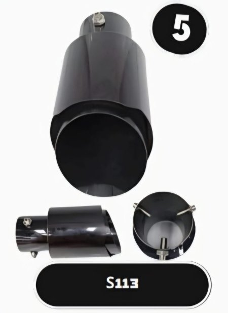 مخرج اكزوزت اسود شكل مميز